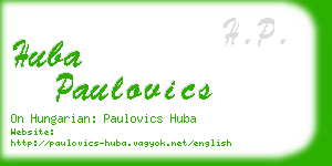 huba paulovics business card
